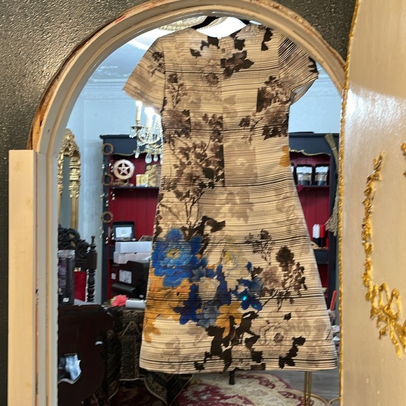 Lourdes Chavez 100% Silk Dress | Size S/M | Made in USA | Floral Cocktail Dress - Picture 9 of 9